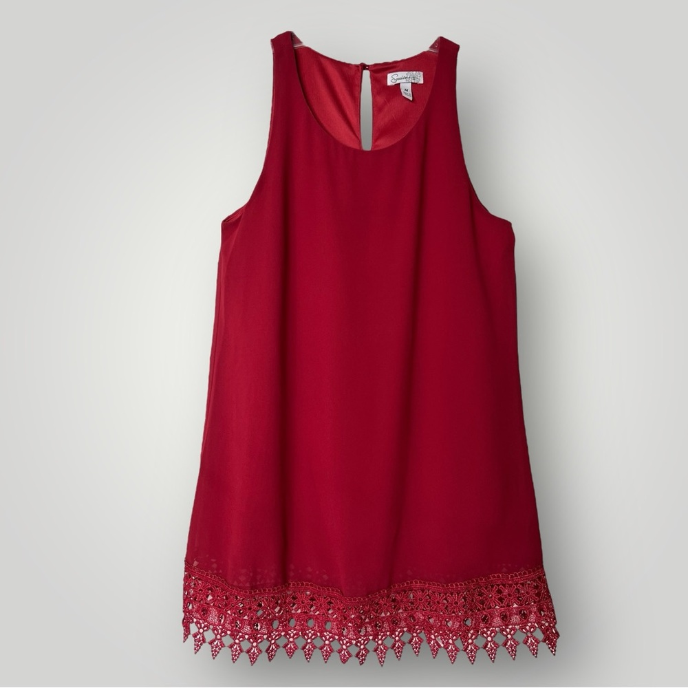 Speechless Red‎ Tunic Tank Back Keyhole Lightweight Blouse Womens Medium